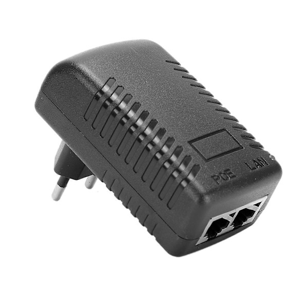 DC 48V 0.5A Strömförsörjningsinjektor 24W PoE Adapterkontakt 100-240V EU GS
