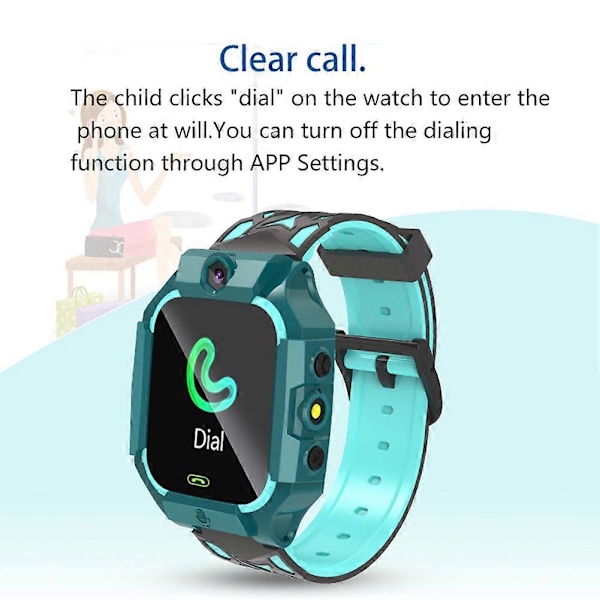 Ny Smart Klocka Barn LBS Baby Telefon 2G Klocka Kamera SOS PK Q02 Q12 Q15 Barn Smartwatch Android Ios för Pojkar Flickor Presenter Green