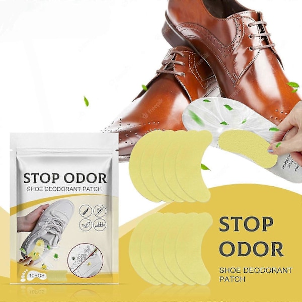 10 kpl kengän hajunpoistolaastari, urheilijan jalan rauhoittava pohjallistarra, antibakteerinen ja antiperspirantti jalkojenhoitolaastari 5pcs