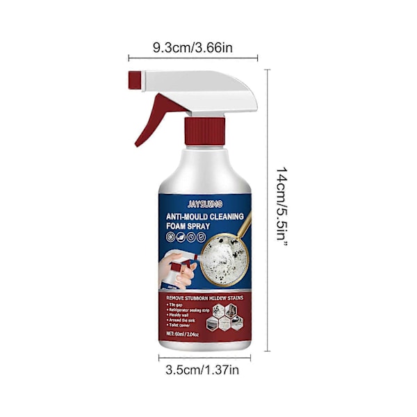 Anti-mögel Spray, Mögelrengörare, Anti-mögel Rengöringsskum, Kraftfullt Multipurpose Skumrengöringsmedel, Tar Bort Fläckar Från Väggar, Kakel, Silikon S