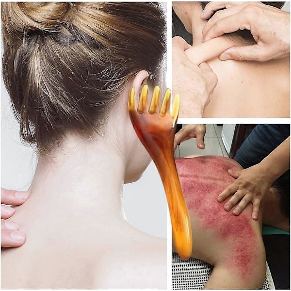Hårbottenkam harts massagekam bredtandad skrapkam huvudmassage nervavslappning