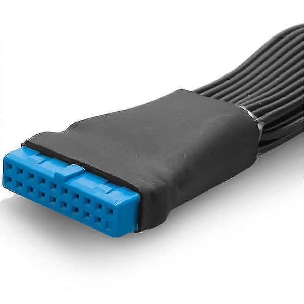 2 stk. USB 3.0 19-bens header til dobbeltport forlænger splitterkabel 12 cm