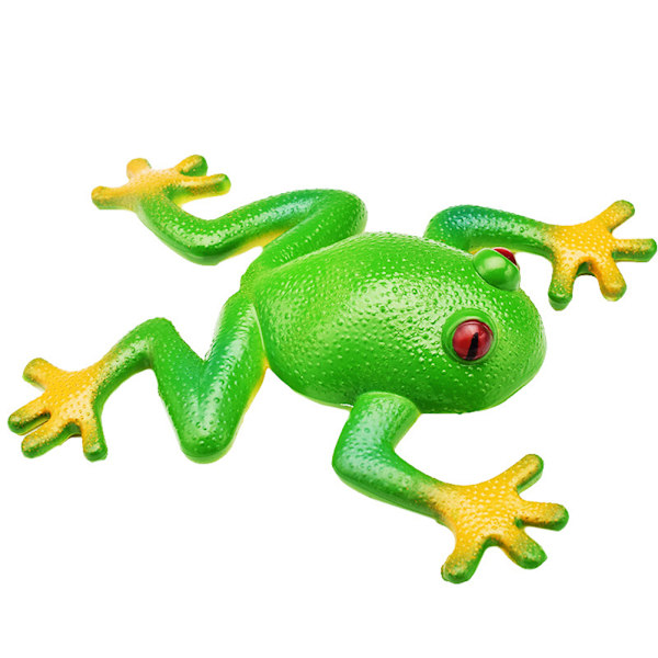 Gummi Simuleringsgroda Stretch Leksak Stressreducerande Sensorisk Leksak Parodi Stressventil Leksak för Barn Vuxna