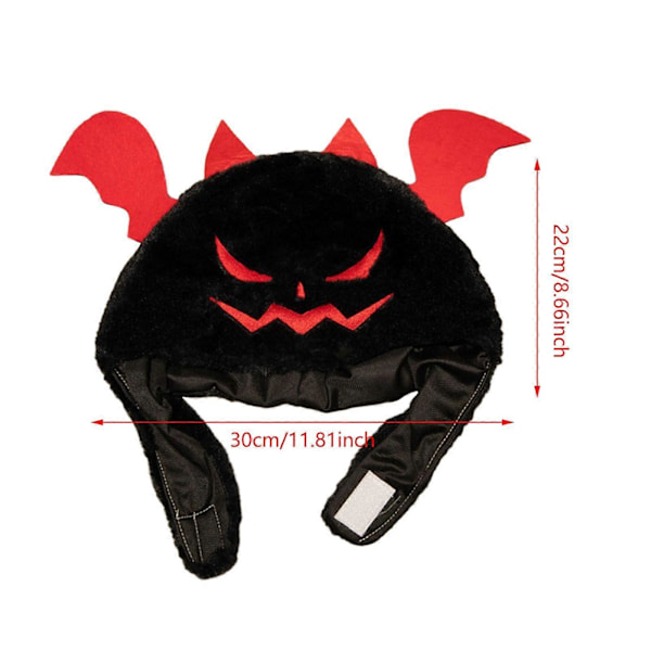 Halloween Huvudbonad Cosplay Realistisk Gåva Djävulshatt för Barn Vuxna Black and Red 30cmx22cm