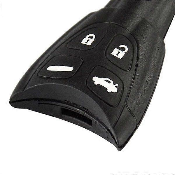 Nøgleskal med alarmboks 4 knapper Saab 9-3 2003-2012, 9-5 2003-2011 Sort