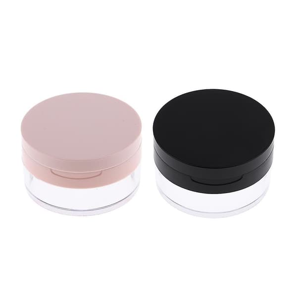 20g tom pudderbeholder til ansigtsblush med puff-blender sort Black