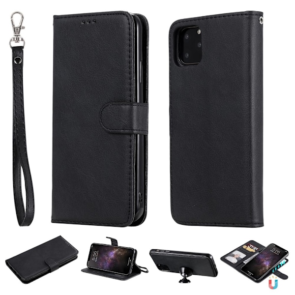 iPhone 11 Pro Max - Plånboksfodral / Magnet Skal - Svart Svart GS Black Svart