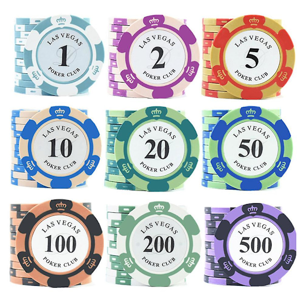 Moniarvoiset pelimerkit Kannettavat uhkapelimerkit Las Vegas -kolikko kasinoille 2 Face Value