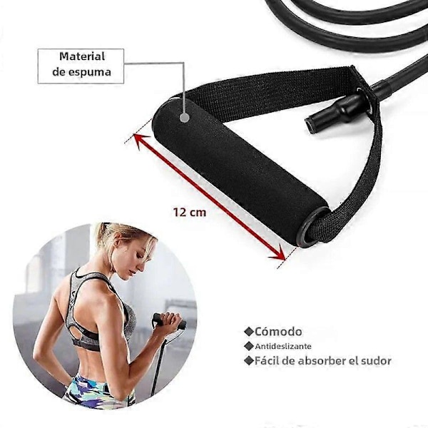 Vastuskuminauhat Kahvoilla 5 Tasolla Fitness Joustavat Treenauskuminauhat Käsivarsille Jaloille Ja Vartalolle Ilman Haitallisia Kemikaaleja Green-15LBS