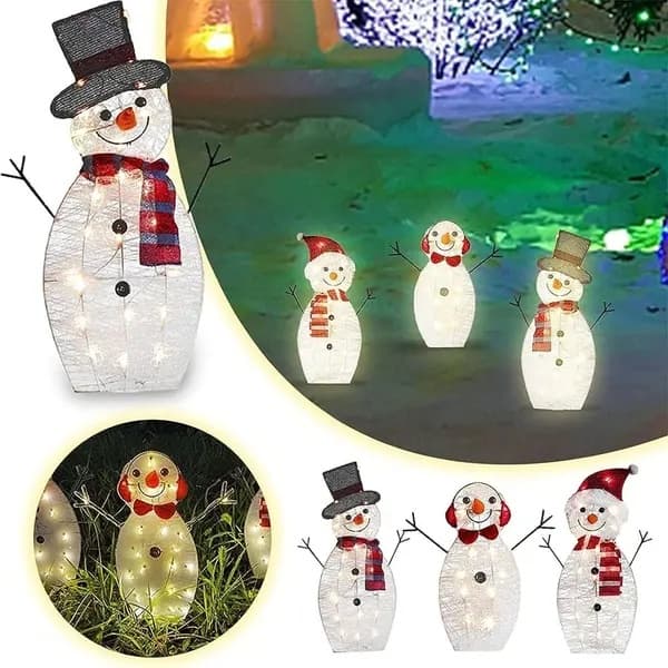 Julelys Snømannlys MOMCOLORFULLIGHT LYS FARGERIKT LYS Mamma A