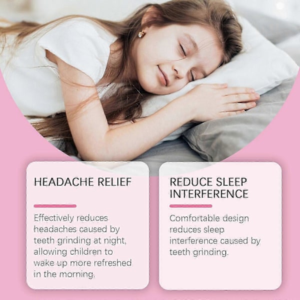 Mungskydd för barn mot tandgnissling, Bekvämt nattligt skydd för barn, Bekvämt tandskydd, Stoppar bruxism och käkledsbesvär 2Pcs