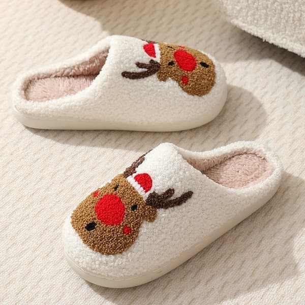 Lollanda Unisex Julehjemmesko - Bløde og varme forede indendørs og udendørs hjemmesko 38 Gingerbread Man Style