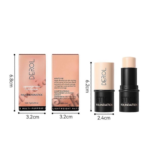 Dubbelhuvud Concealer Stick Concealer Pennset Smink Tredimensionell Skugga C