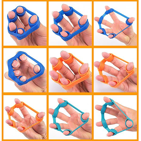 Fingerstärkare i silikon Handmotståndsband Handgrepp Träningsredskap Styrketränare Gripper Black