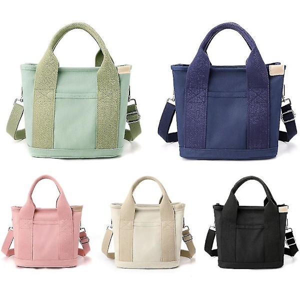Högkvalitativ Canvasväska, Bentoväska, Handväska, 16a Canvas Damväska Crossbody-väska Beige