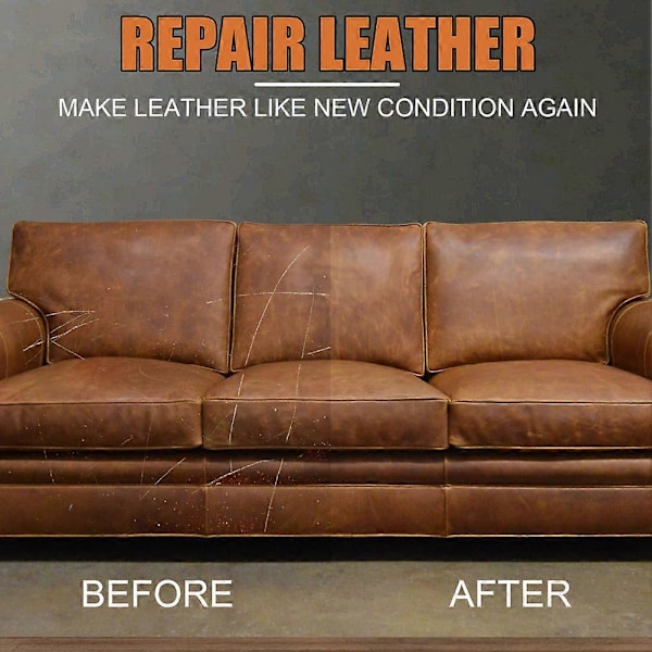 2x Läderreparationsgel för bil Läderkompletterande färg Reparation av repor Sprickor Läderreparation Soffreparation Färg Reparation 20ml GS