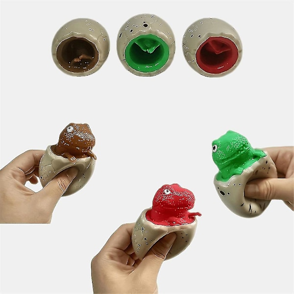 3 st Dinoägg Stressbollar Kläm Leksaker Söta Kläm Leksak Stressavlastning Leksaker Fest Favoriter Presenter