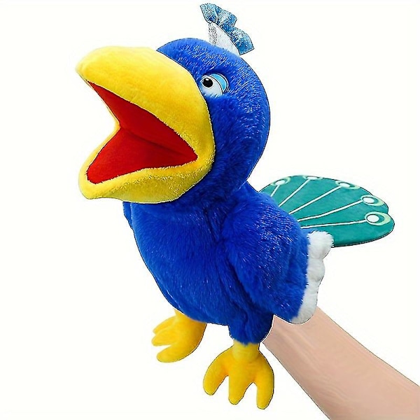 Ny stil Söt Fågel Handdocka Plyschleksak Docka Berättande Papegoja Tygdocka Thanksgiving Present[C]
