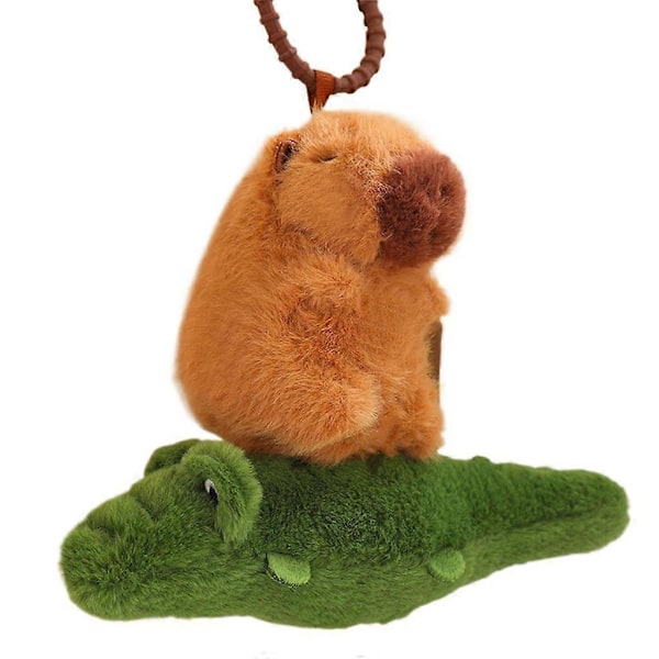 Roliga Capybaras Plysch Nyckelring Mjukt Gosedjur Hänge Leksak För Olika Åldrar Crocodile