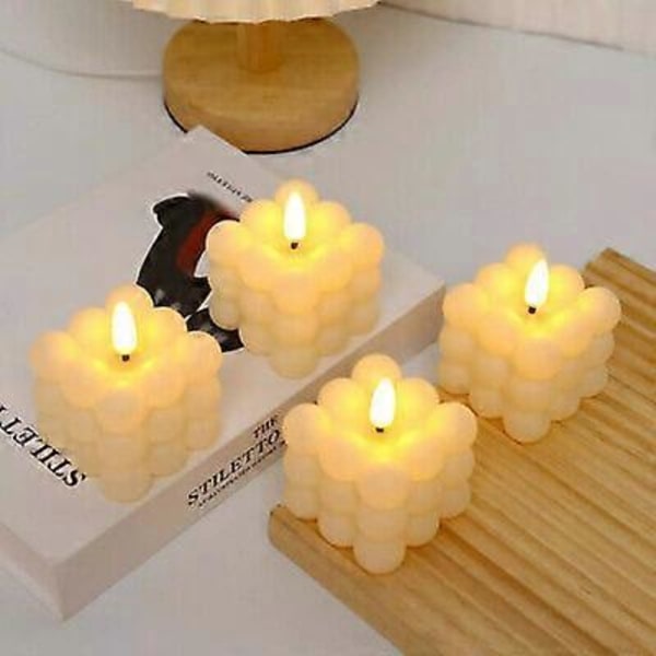 1/3 st Pumplampa Batteridriven, Flamfria Pumpljus Dot Cube 3 PCS