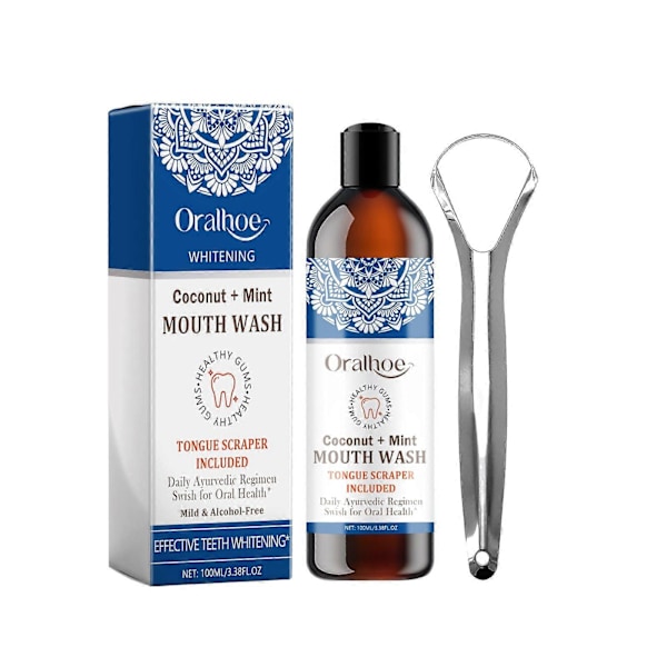 Oralhoe Munvatten Djuprengöring Oral Fräscha Tänder 100Ml * Tongue Scraper