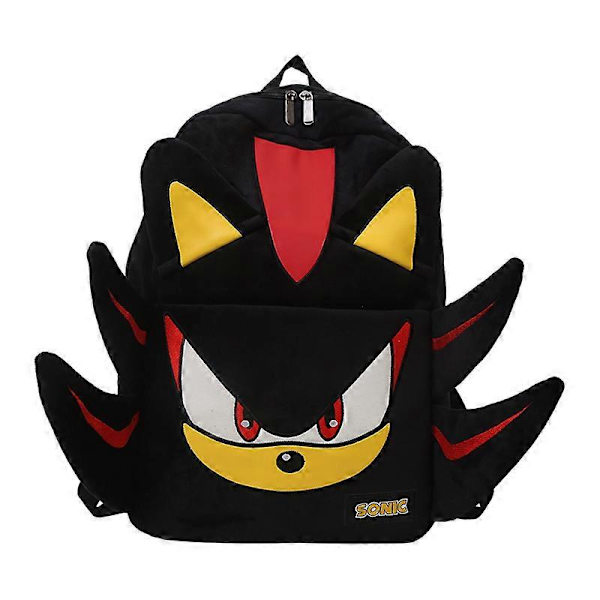 Sonic Rygsæk Shadow The Hedgehog 3D Plys Rygsæk Børne Studenter Taske