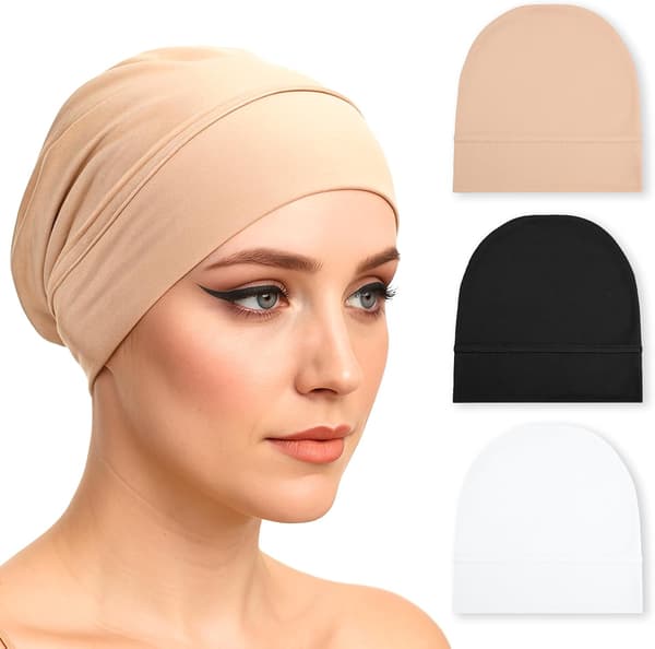 stk. Hijab Undercap Ikke til kvinder Sort, Hvid