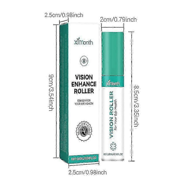 Synsforbedrende roll-on til kvinder og mænd, naturlige ingredienser, øjenroll-on til mænd og kvinder 3pcs
