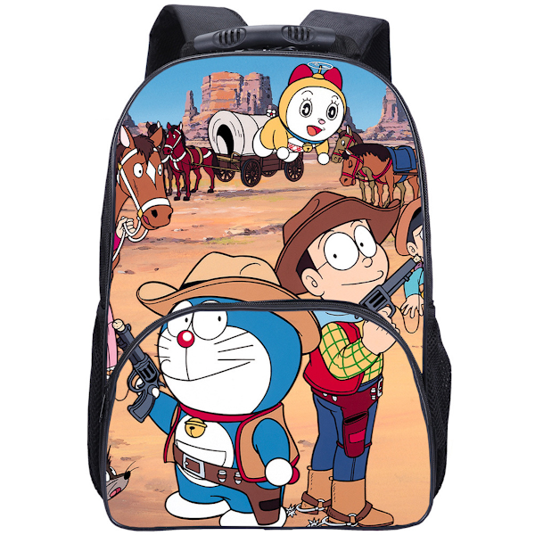 Doraemon Anime Skolryggsäck Casual Daypack Ryggsäck Cool Bokväska GS
