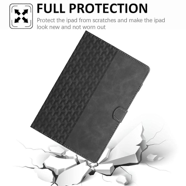 Läderfodral för iPad Mini/ Mini 2/ Mini 3/ Mini 4/ Mini (2019) 7,9 tum Byggklossar Präglat Tablet Skydd GS Black