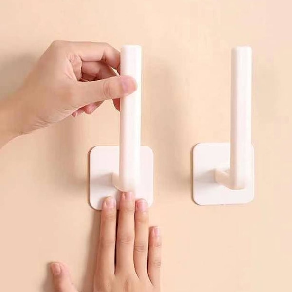 1/2/4 st Punch-Free Hattställ â€‹Krokar Set Hushåll Vattentät Vägg Hängare för Sovrum Hem 4pcs
