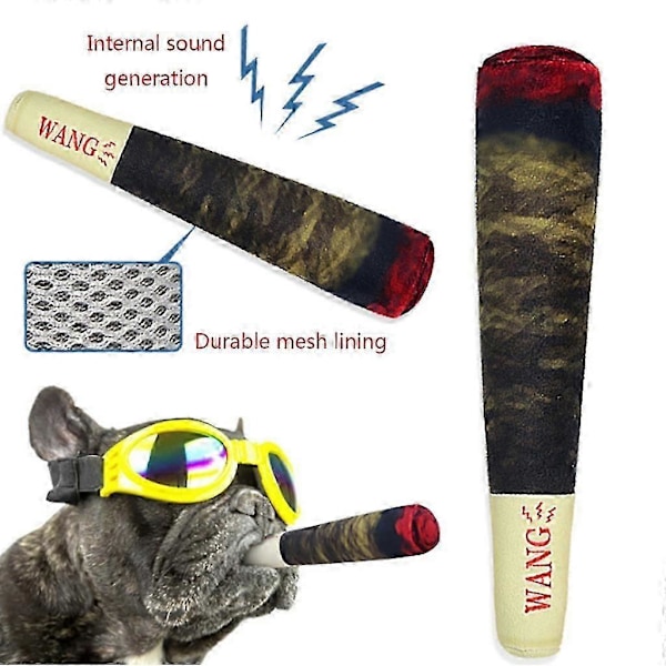 Rolig Fylld Hundleksak Hund Rolig Leksak Pipig Hundleksak Hund Prank Leksak Hund Tuggleksak- Green cigar