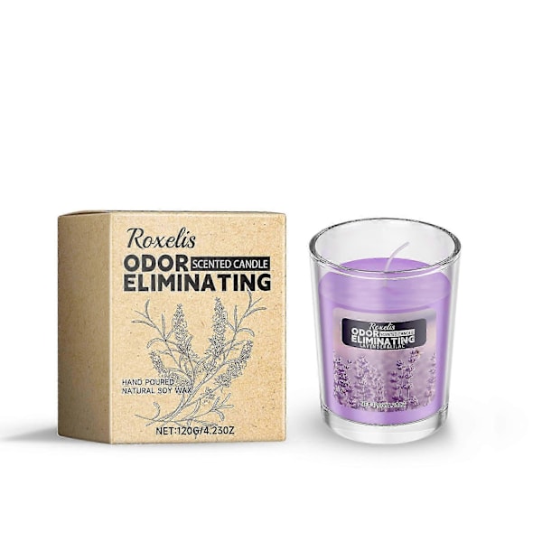 Lavendeldoftljus - Aromaterapiljus, Lavendelljus för Hemdoft, Jul- och Födelsedagspresentljus för Kvinnor och Mammor 2pcs
