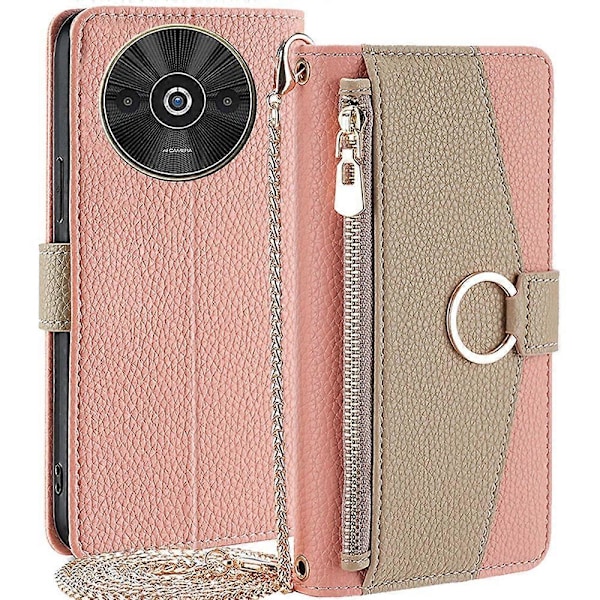 Mobilskal med spegel, kortfack och stativ för Xiaomi Redmi A3/Poco C61 4G - Läder Multicolor GS Multicolor Style A