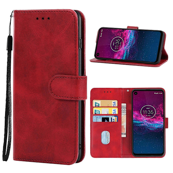 Läderfodral för Motorola One Action / Moto P40 Power