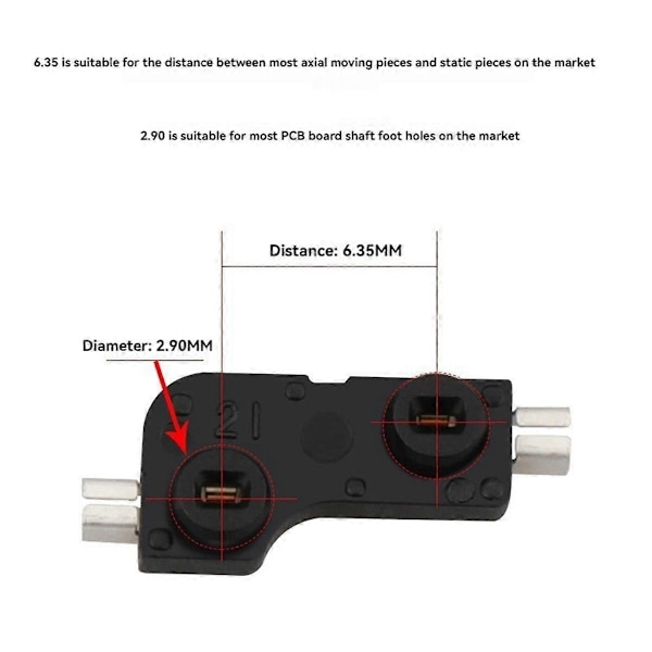 110 stk. Hot Swapping PCB-sokler Mekanisk Tastatur Hot-Swappable Base Mekanisk Tastatur Akse Rep