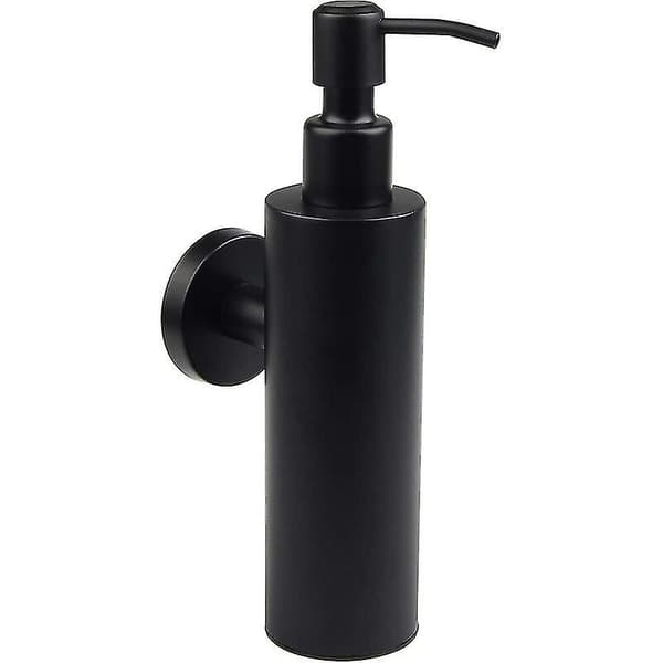 304 Rustfrit Stål Vægmonteret Sæbedispenser 200ml Mat Sort Vægmonteret Sæbedispenser Manuel Badeværelse Shampoo Shower Gel Flaske