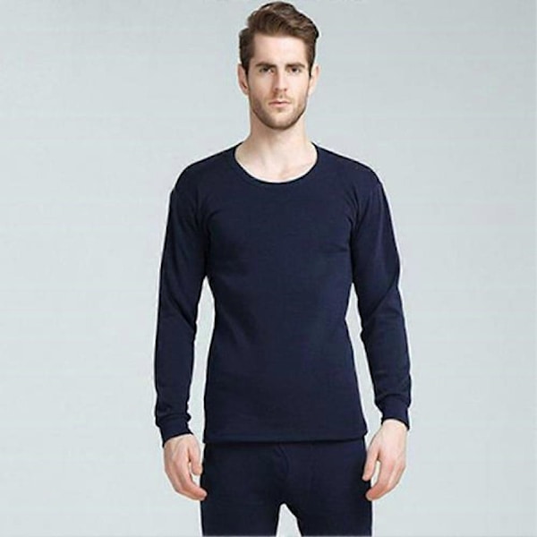 Herr Termo T-shirt Set Hel Halv Ärm Långkalsonger Topp Underdel Underkläder Byxor