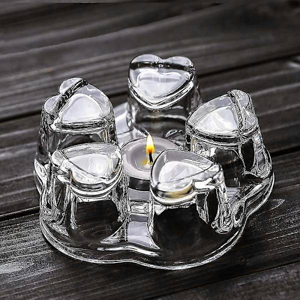 Universal Solid Crystal Glas Tekandevarmer Underkop Tilbehør | Tekandevarmer - Lys Slukkes Aldrig (Uden Tekande)