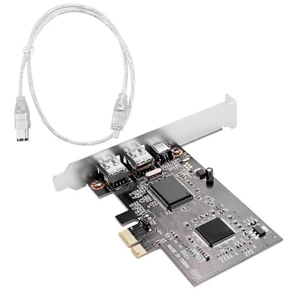 PCI Express X1 PCI-E FireWire 1394A IEEE1394 Kontrollerkort 3 Portar för Stationär Dator