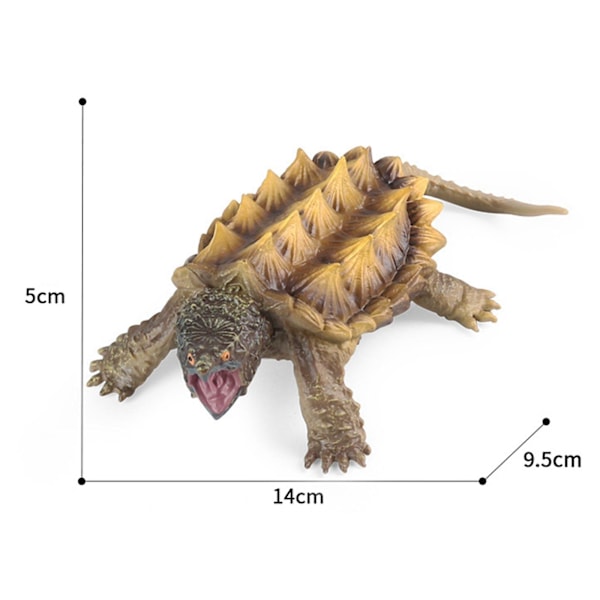 Alligator snapping turtle dockleksaksset modell barnrum födelsedagspresent