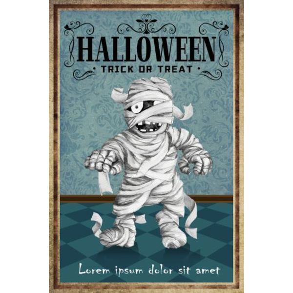 Halloween-aiheiset seinäkoristeet, vanhan raudan tunnelmaa henkivä koristemaalaus retro Halloween-rauta