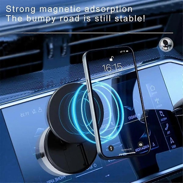 Vacuum Telefonhållare Sugkopp Vikbar Biltelefonhållare Navigationsstativ för 12/13/14/ Modell Silver