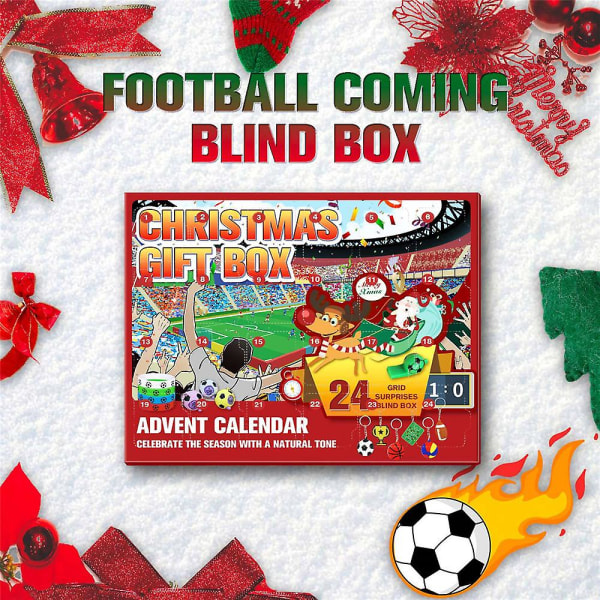 2023 Jul Børnefodbold Legetøjssæt Adventskalender Xmas 24 Dage Nedtælling Blind Box Børnegave