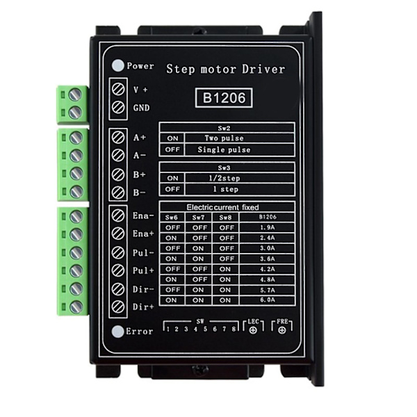 B1206 Fuld/halv trin driver 2-faset skridtmotordriver Driftspænding 120v
