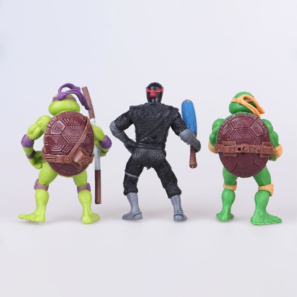 6 stk Teenage Mutant Ninja Turtles Action Figurer Ornament Samlerobjekt Dukker Legetøj Sæt Hjem Skrivebordsdekoration G