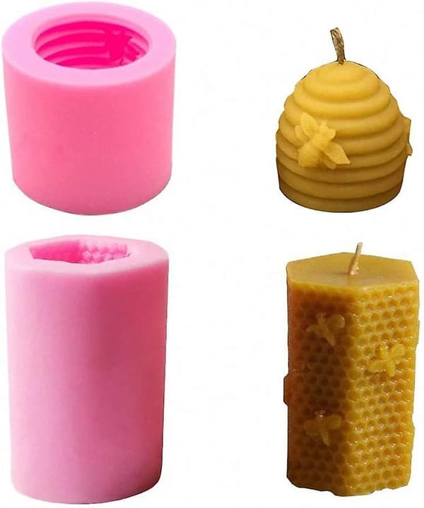 3D Bie Honningkake Lysformer Bikube Silikonform For