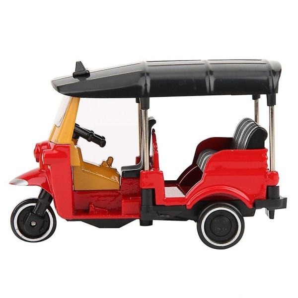 Simuloitu metalliseos kolmipyöräinen malli Retro Diecast kolmipyöräinen moottoripyörä leluauto autorickshaw automalli kuva T
