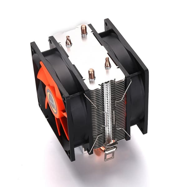 Dual blæser CPU køler Dual kobberrør stærk varmeafledning multi-platform computer vært radiator