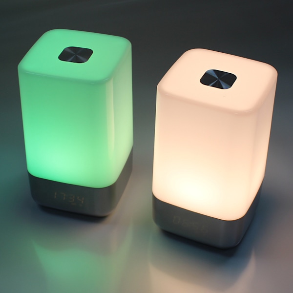 1 styck, USB-driven solnedgångs- och soluppgångs väckarklocka, färgglad atmosfärslampa, touch-sänglampa, barnväckarklocka, bordslampa, LED-nattlampa